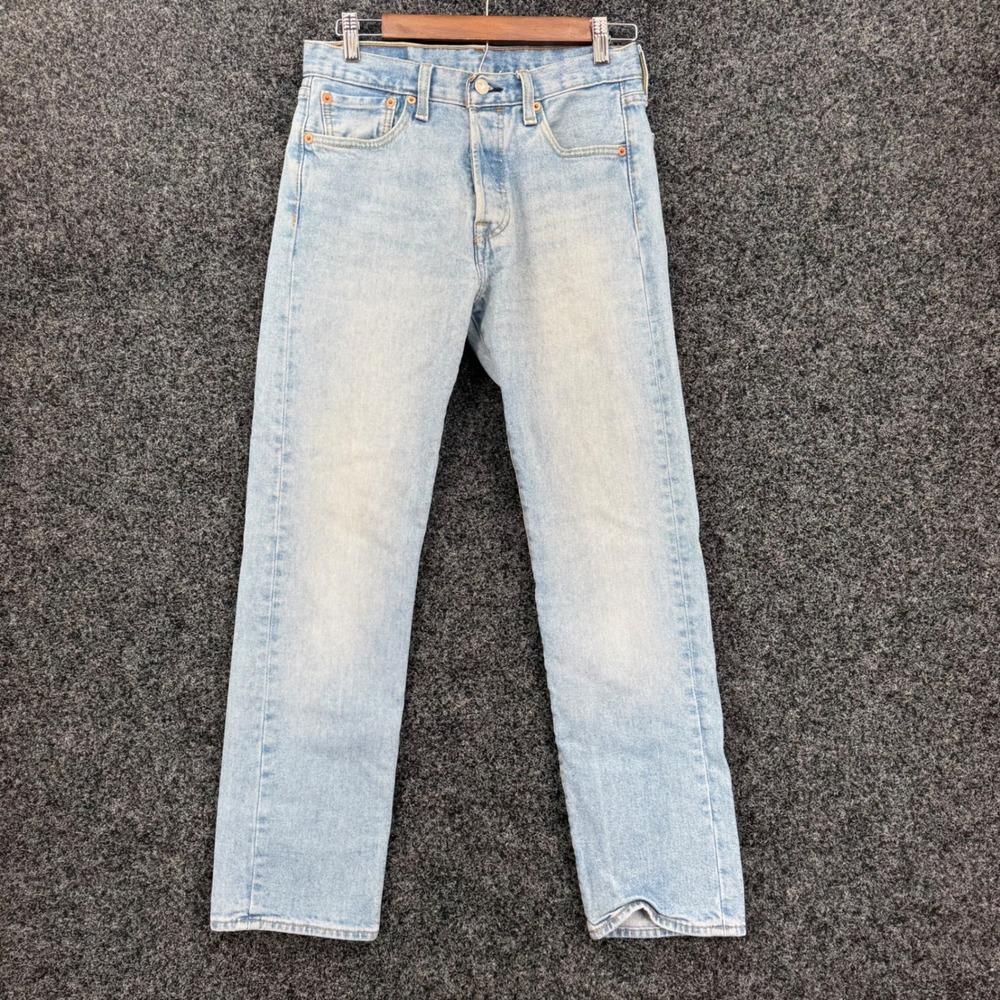 Levis 501 Original Fit Jeans Light Wash Blue Straight Leg W29 L30